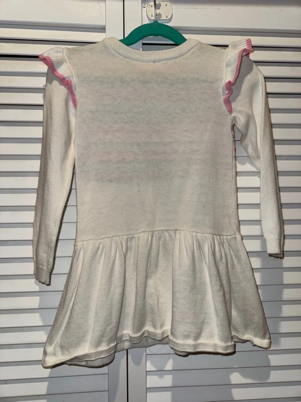 Place Cream Knit Dress with Pink Floral Fair Isle - Picture 4 of 4
